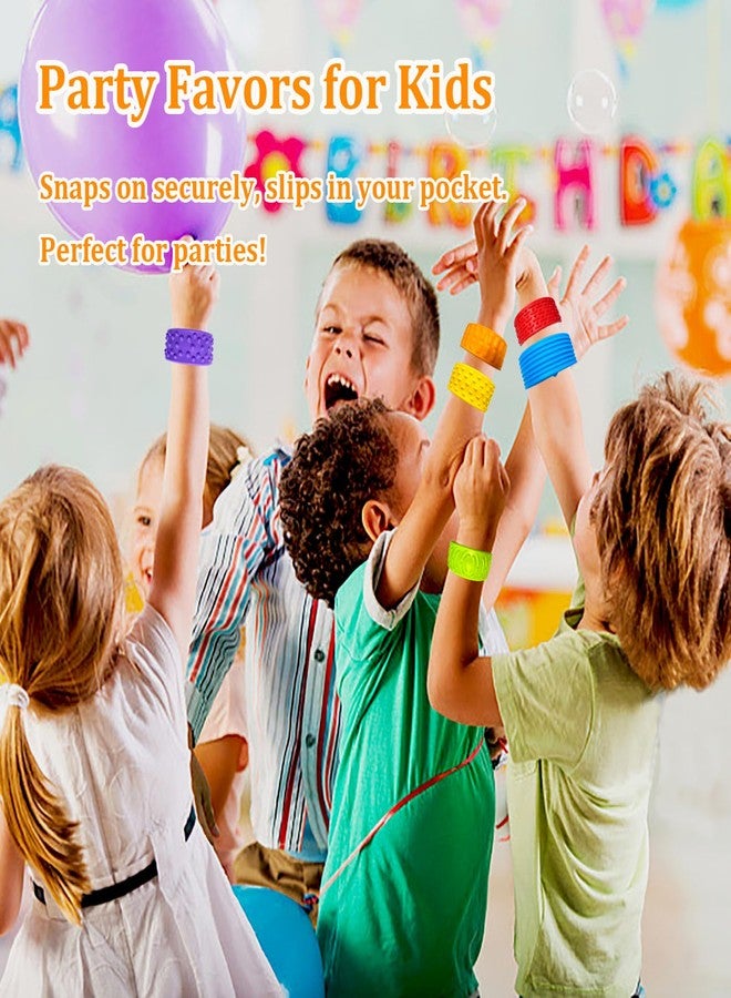 Tendry Sensory Slap Bracelets Fidget Toys for Adults & Kids, 6 Pack Textured Silicone Anxiety Relief Items for Autism ADHD, Fidgets for Classroom Calm Down Corner Supplies, Stocking Stuffers for Teen Gift. - Image 2